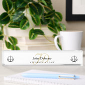 Porte-nom Pour Bureau Échelles classiques de justice | Noir