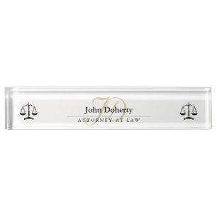 Porte-nom Pour Bureau Échelles classiques de justice Noir