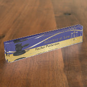 Porte-nom Pour Bureau Échelles d'avocat de la justice | | bleu-foncé et (Taille)