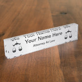 Porte-nom Pour Bureau Échelles d'avocat de la loi | de la justice | (Taille)