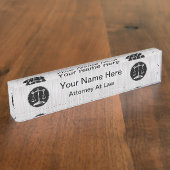 Porte-nom Pour Bureau Échelles de la loi | de justice (Taille)