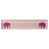 Porte-nom Pour Bureau Éclairage rose étincelant rose rose (Devant)