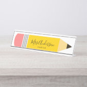 Porte-nom Pour Bureau École de Crayon (Devant)