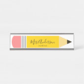 Porte-nom Pour Bureau École de Crayon (Devant)