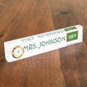 Porte-nom Pour Bureau École de mathématiques Green Slate Chalkboard Ense (Taille)