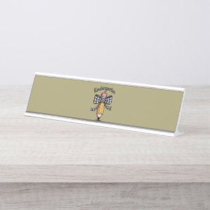 Porte-nom Pour Bureau École maternelle crayon coquette professeur arc