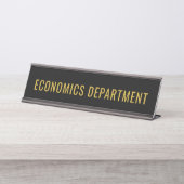 Porte-nom Pour Bureau Economics Department Custom Academic Room (Devant)