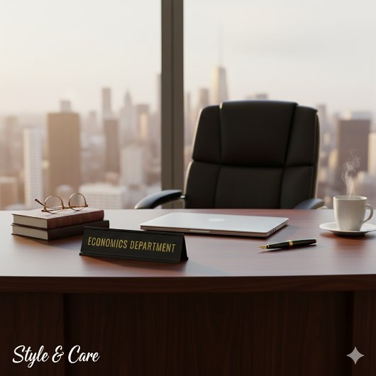 Porte-nom Pour Bureau Economics Department Custom Academic Room