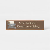 Porte-nom Pour Bureau Ecriture antique Les enseignants ajoutent une clas (Devant)