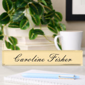 Porte-nom Pour Bureau Écriture Manuelle Classique Simple Beige