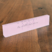 Porte-nom Pour Bureau Écriture manuscrite moderne monographie Nom Initia (Taille)