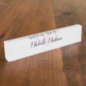 Porte-nom Pour Bureau Écriture manuscrite moderne monographie Nom Initia (Taille)
