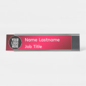Porte-nom Pour Bureau Editable Logo Desk Nameplate (Devant)