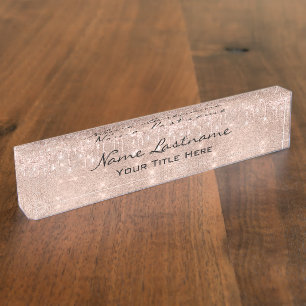 Porte-nom Pour Bureau Effet Parties scintillant des gouttes Beauté Esth