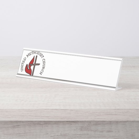 Porte-nom Pour Bureau Église méthodiste unie (Devant)