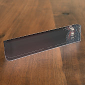 Porte-nom Pour Bureau Electric Guitar On Black (Taille)