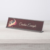 Porte-nom Pour Bureau Elegance in motion, the curved piano. (Devant)