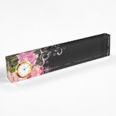 Porte-nom Pour Bureau Élégance rose