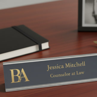 Porte-nom Pour Bureau Elegant Attorney Desk Name Plate