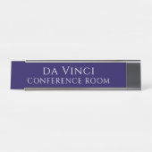 Porte-nom Pour Bureau Elegant Blue Conference Room Name Plate (Devant)