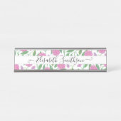 Porte-nom Pour Bureau Elégant Boho Liberty Custom Professional Floral (Devant)