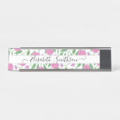 Porte-nom Pour Bureau Elégant Boho Liberty Custom Professional Floral (Devant)