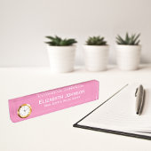 Porte-nom Pour Bureau Élégant bureau professionnel moderne rose