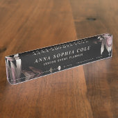 Porte-nom Pour Bureau Elégant Chic Fleurs Girly Office Professionnel (Taille)