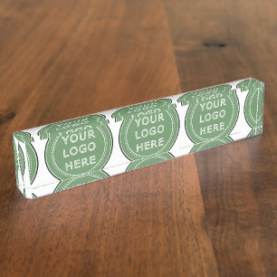 Porte-nom Pour Bureau Élégant, contemporain, poli et personnalisable.