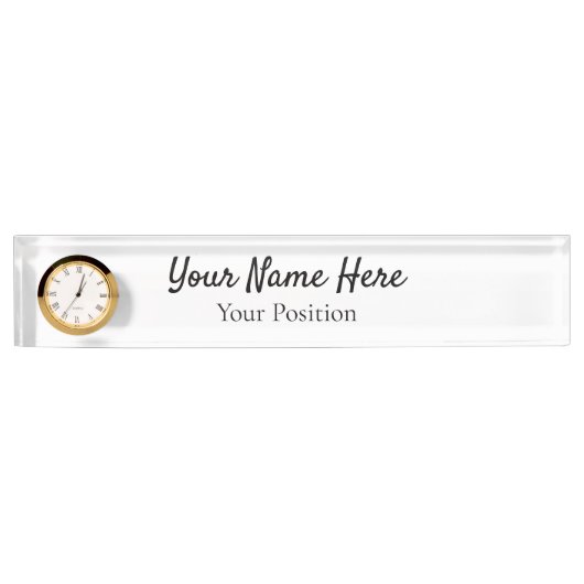 Porte-nom Pour Bureau Elegant Custom Desk Name Plate Sign (Devant)