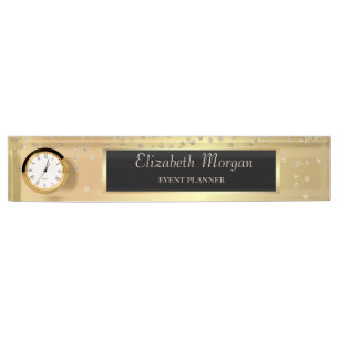 Porte-nom Pour Bureau Élégant élégant diamant Or