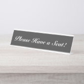 Porte-nom Pour Bureau Élégant et respectable "S'il vous plaît, prenez pl (Devant)