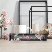 Porte-nom Pour Bureau Élégant floral foncé