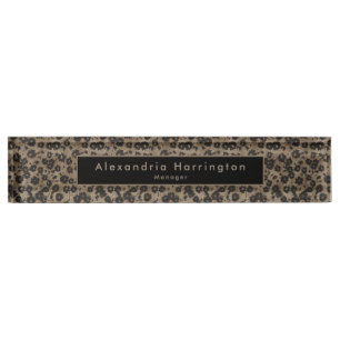 Porte-nom Pour Bureau Élégant floral moderne acrylique nouveau cadeau em