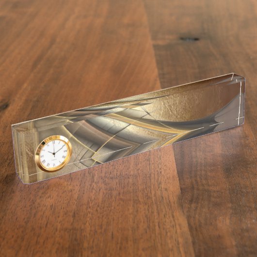 Porte-nom Pour Bureau Elégant look Cuir Luxe (Taille)