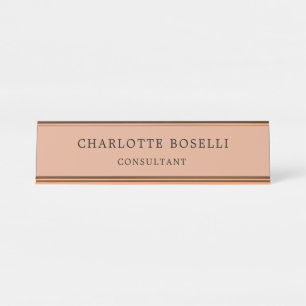 Porte-nom Pour Bureau Élégant minimaliste professionnel classique