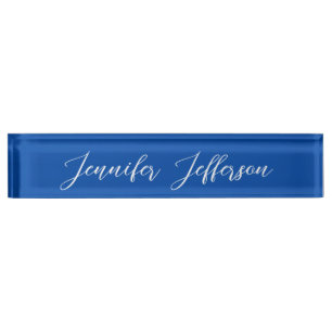 Porte-nom Pour Bureau Élégant Moderne Calligraphie Nom Professionnel Ble