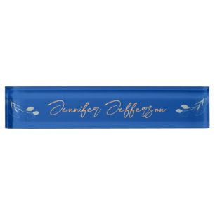 Porte-nom Pour Bureau Élégant Moderne Calligraphie Nom Professionnel Ble