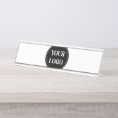 Porte-nom Pour Bureau élégant, moderne, raffiné et éditable. (Devant)