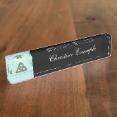 Porte-nom Pour Bureau Élégant noeud céleste (Taille)