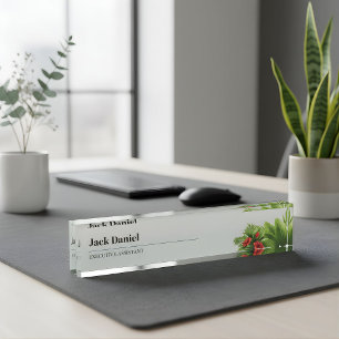 Porte-nom Pour Bureau Élégant panneau de bureau en acrylique pour fleuri