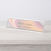 Porte-nom Pour Bureau Élégant planificateur d'évènements holographiques (Devant)