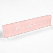 Porte-nom Pour Bureau Élégant rose-clair