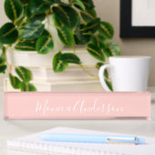 Porte-nom Pour Bureau Élégant rose-clair