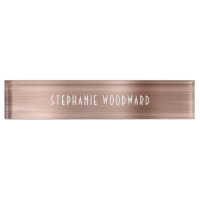 Elégant Rose Gold Faux brossé métal Foil Art Déco