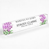 Porte-nom Pour Bureau Élégant violet orchidée Directeur général