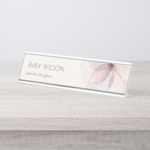 Porte-nom Pour Bureau Elégante couleur Abstraite brillante d'aquarelle f