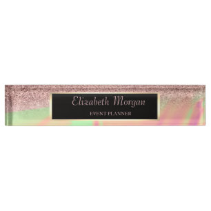Porte-nom Pour Bureau Elégante Parties scintillant Design Bokeh Ombre, C