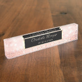 Porte-nom Pour Bureau Elégante Parties scintillant Élégante Bokeh, Cadre (Taille)