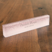 Porte-nom Pour Bureau Elégante Parties scintillant élégante Bokeh Ombre  (Taille)